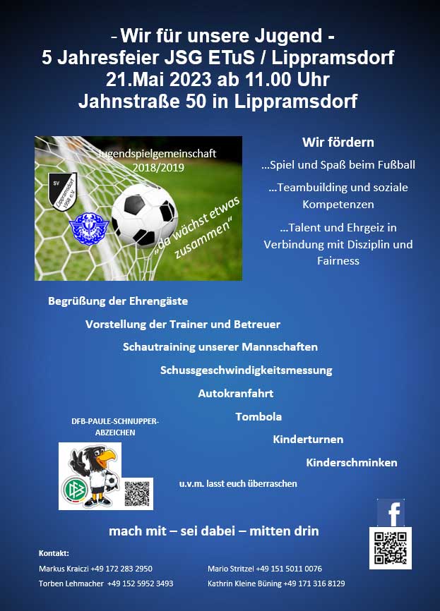 5 Jahresfeier der JSG ETuS / Lippramsdorf am 21.5.23